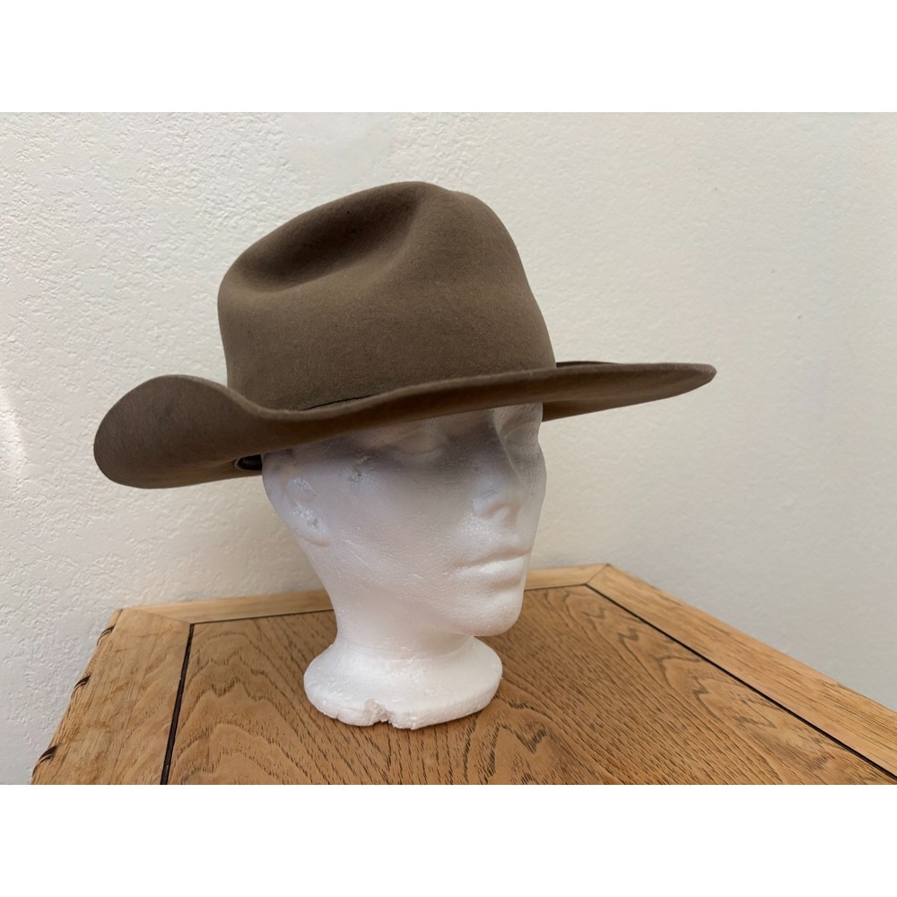 Resistol Cowboy Hat 7 1/4 Brown 4X Pinch Crown Self Conforming Western RB622470
